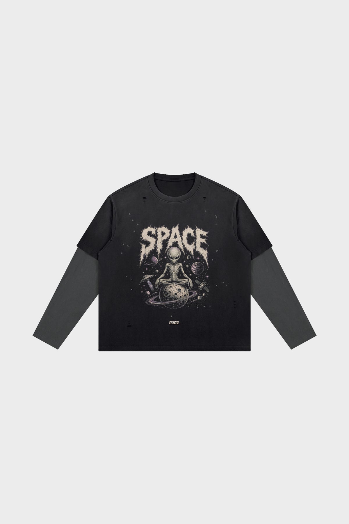 Observer Distressed LS Tee - 001